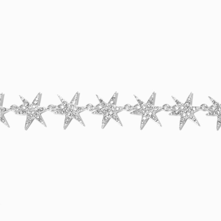 Bracelet &agrave; breloques nuit &eacute;toil&eacute;e couleur argent&eacute;e,