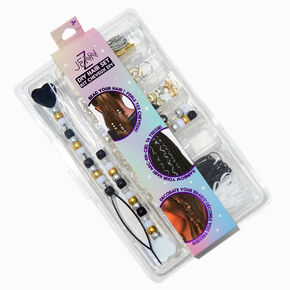 Black &amp; Gold-tone Beaded DIY Hair Set ,