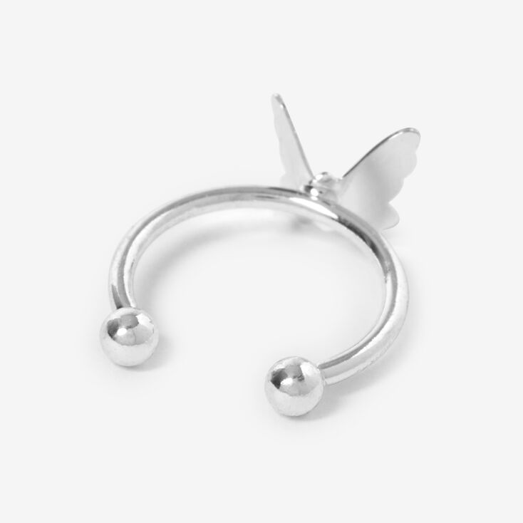 Silver Butterfly Toe Ring,