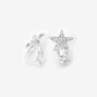 Silver-tone Star Clip On Earrings,