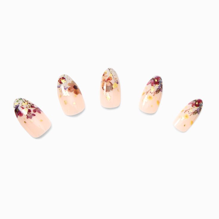 Pink Floral Stiletto Faux Nail Set - 24 Pack | Claire's