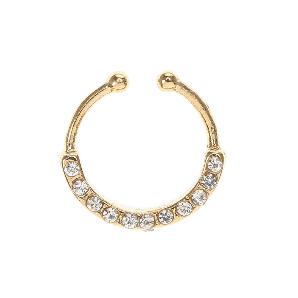 Gold Bling Faux Cartilage Earring