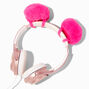 MeganPlays&trade; Claire&#39;s Exclusive Pink Pom Pom Headset Accessory,