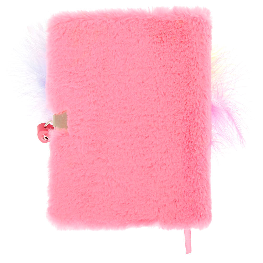 Carnet à cadenas pelucheux Phoebe le paon,