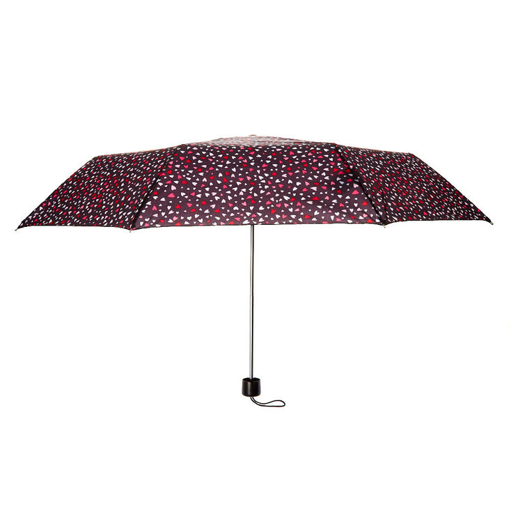 Love Hearts Umbrella - Black,