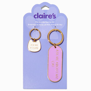 Cat Lover Keychain &amp; Pet Tag Set,