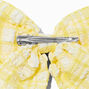 Yellow Puffy Gingham Hair Bow Clip,
