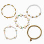 T H E M E x Claire&#39;s Gold-tone Heart Stretch Bracelets- 5 Pack,