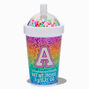 Initial Shaker Cup Flavored Lip Balm - A,