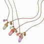 Best Friends Mystical Gem Celestial Pendant Necklaces - 3 Pack,