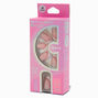 Oblong Glitter French Tip Long Almond Vegan Faux Nail Set - 24 Pack,