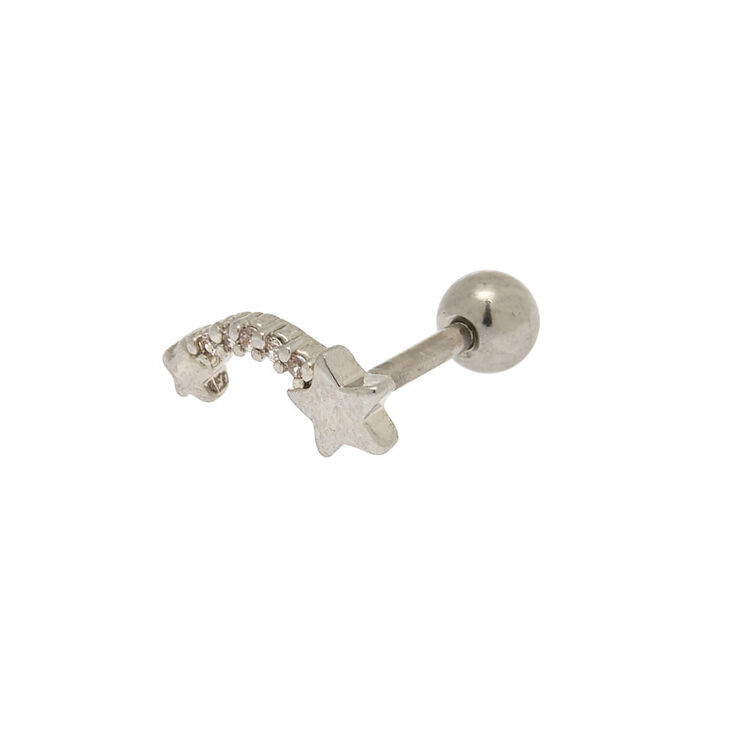 Silver 16G Meteor Shower Cartilage Stud Earring,