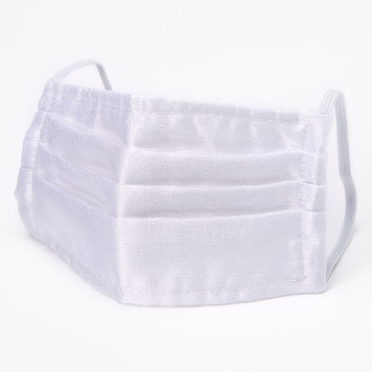 Claire's Masque en tulle plissé blanc - Taille adulte