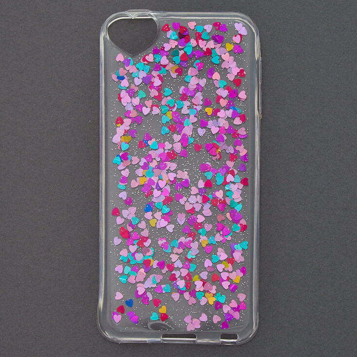 Holographic Heart Confetti iPod&reg; Touch 5/6 Case - Pink,