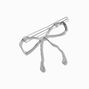 Silver Metal Hair Bow Clip ,