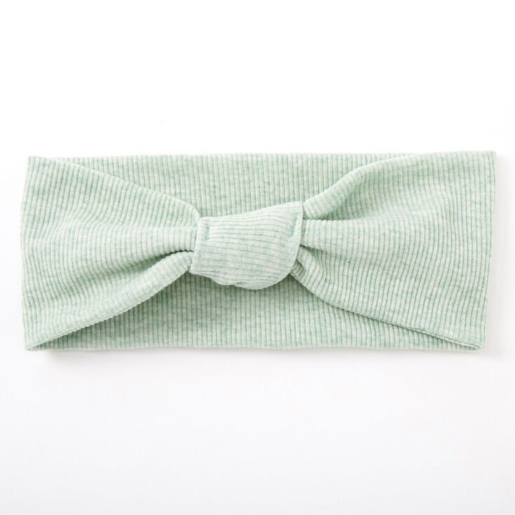 Ribbed Knotted Headwrap - Mint,