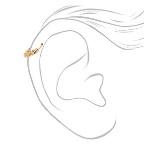 Gold Twisted Crystal Cartilage Hoop Earrings - 3 Pack,