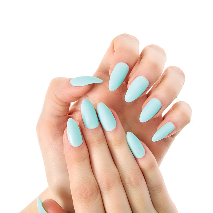 Mint Matte Stiletto False Nails Claire S Us