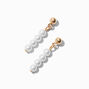 Gold-tone Pearl Micro Drop Earrings,