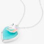 Claire&#39;s Club Mint Unicorn Glitter Locket Necklace,