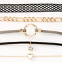 Gold Fishnet Chain Mixed Bracelets - 5 Pack,