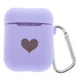 Lavender Heart Silicone Earbud Case Cover - Compatible With Apple AirPods&reg;,