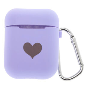 Lavender Heart Silicone Earbud Case Cover - Compatible With Apple AirPods&reg;,