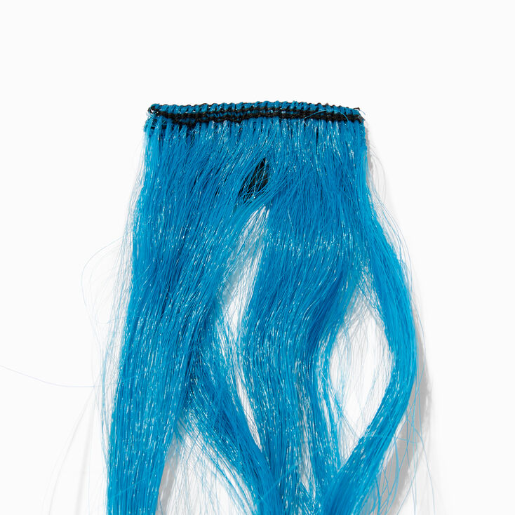 Blue Ombr&eacute; Curly Faux Hair Clip In Extensions - 2 Pack,