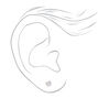 14kt Yellow Gold 5mm Cubic Zirconia Studs Ear Piercing Kit with Ear Care Solution,