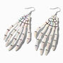 Skeleton Hands Iridescent Drop Earrings,