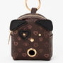 Brown Status Symbols Dog Waste Bag Dispenser Keychain,