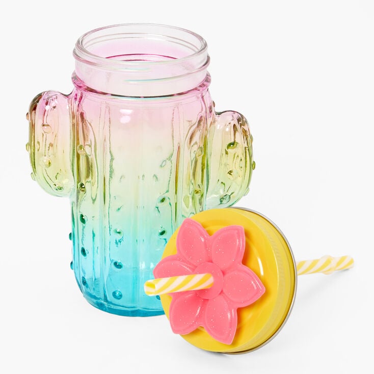 Cactus Shaped Mason Jar Tumbler,