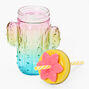 Cactus Shaped Mason Jar Tumbler,