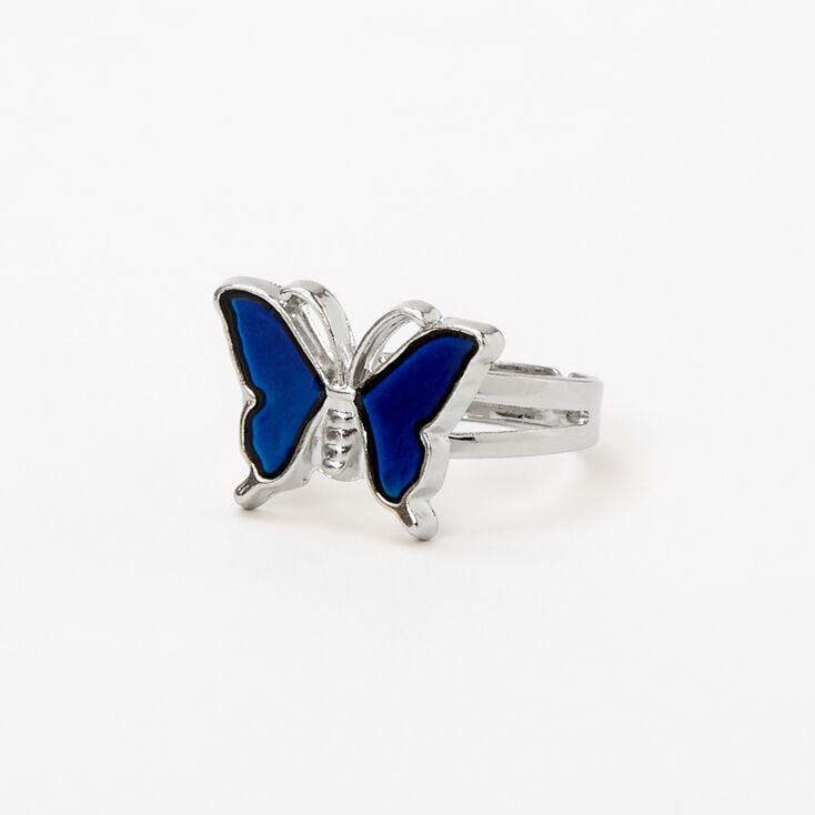 Silver-tone Butterfly Mood Ring,