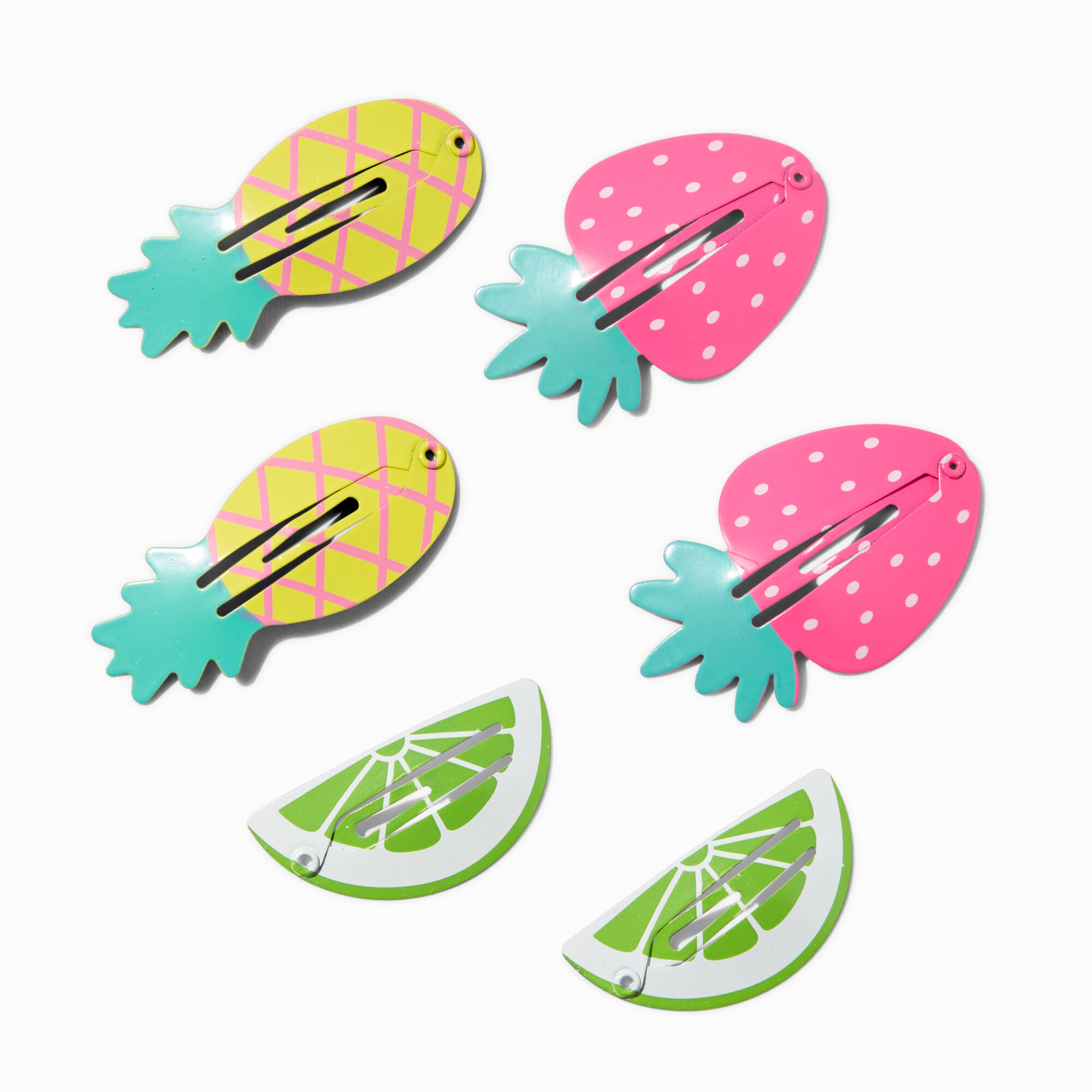 View Claires Club Summer Fruit Large Snap Hair Clips 6 Pack information