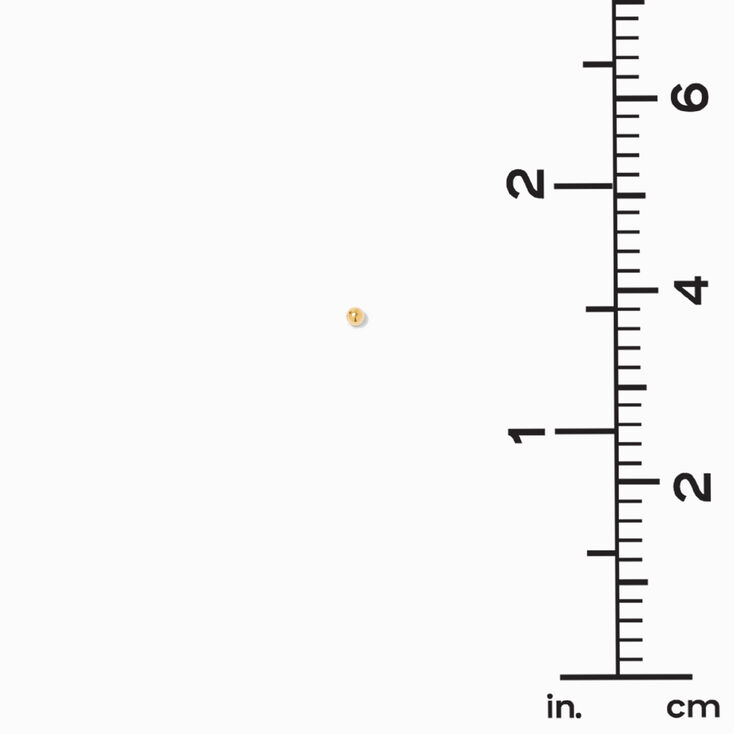 C LUXE by Claire&#39;s Gold Titanium 2MM Ball Flat Back Stud Earrings,