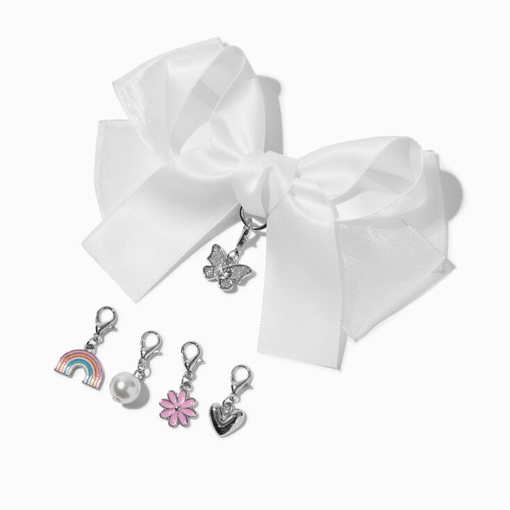 Claire&#39;s Club Make-It-Yourself White Hair Bow Accessory Kit,