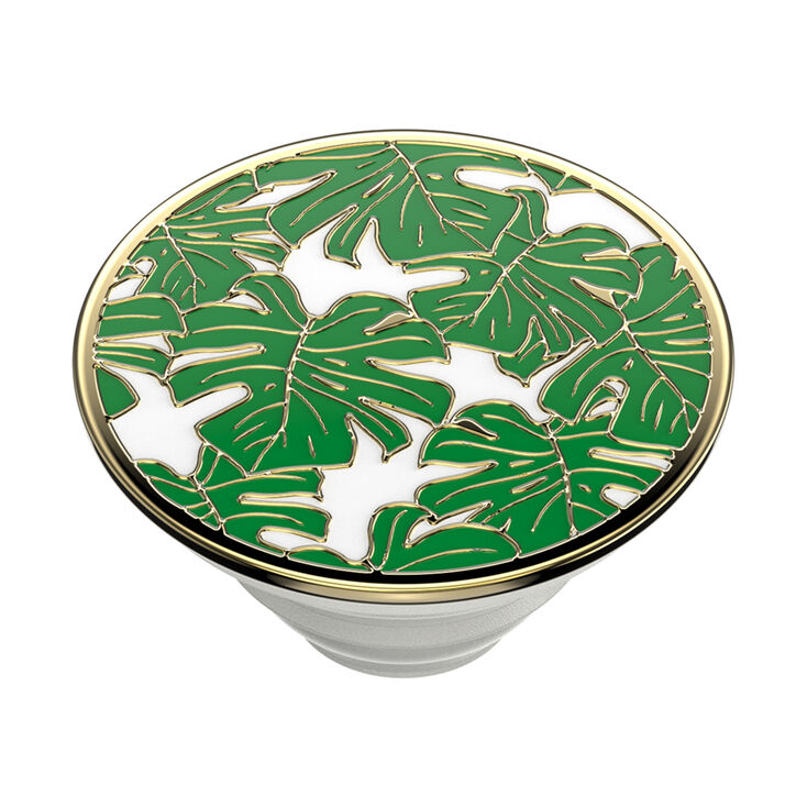 PopSockets&reg; Swappable PopGrip - Enamel Monstera Leaf,