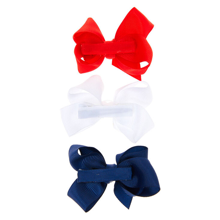 Claire&#39;s Club Ribbon Hair Bow Clips - 3 Pack,