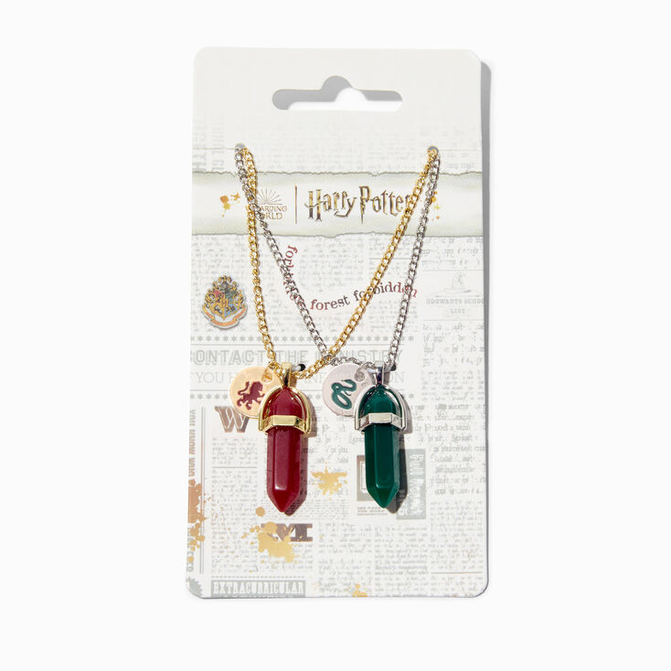 Harry Potter&trade; Gryffindor and Slytherin Crystal Necklace - 2 Pack,