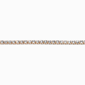 Rose Gold-tone Cubic Zirconia Tennis Bracelet,