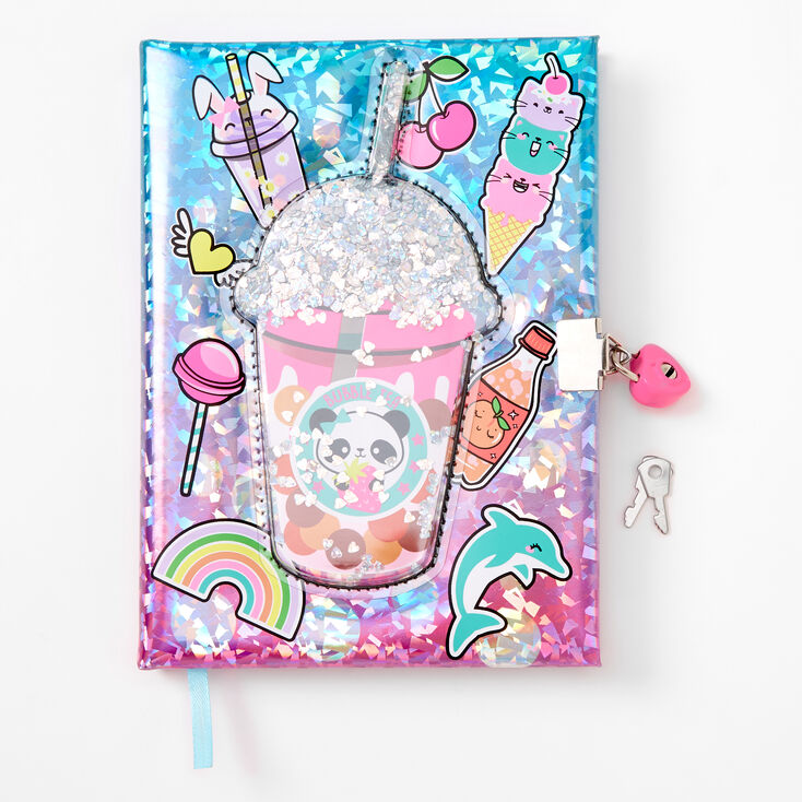 Panda Bubble Tea Lock Diary,
