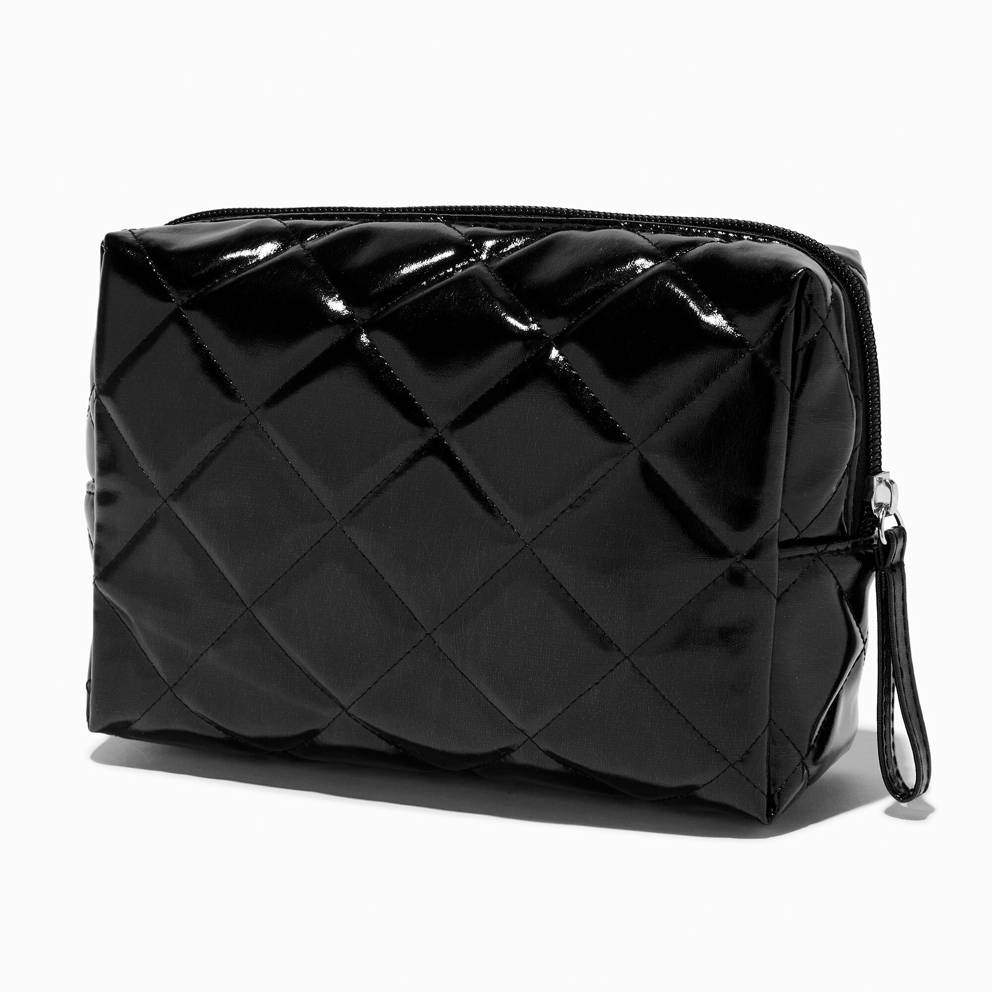 Black quilted makeup best sale bag