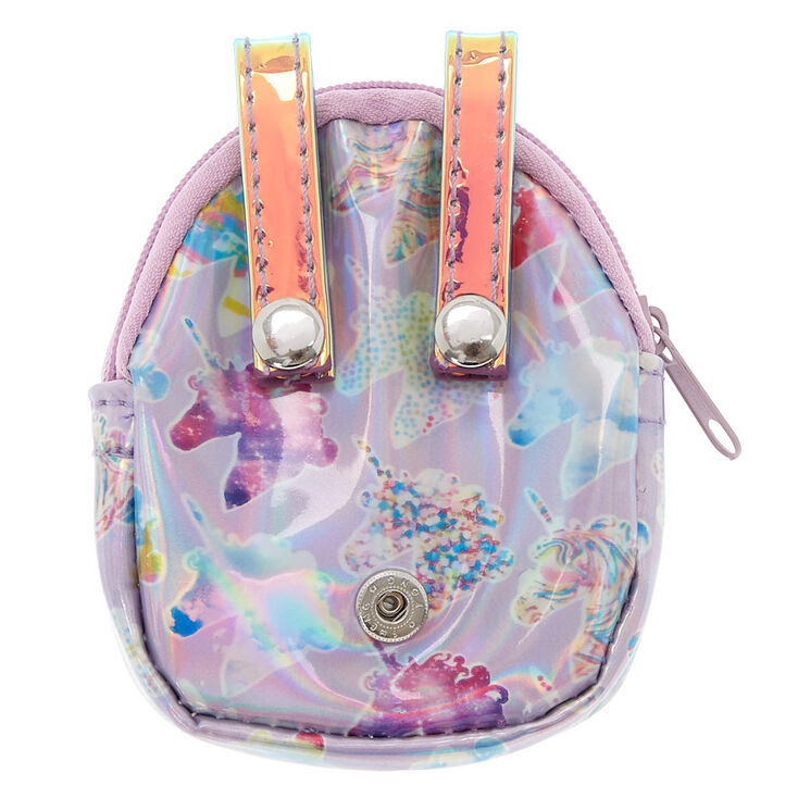 Coque violette pour iPod&reg; Touch 5/6 licorne holographique avec &eacute;tui pour &eacute;couteurs,