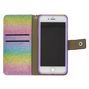 Rainbow Glitter Folio Phone Case - Fits iPhone 6/7/8,