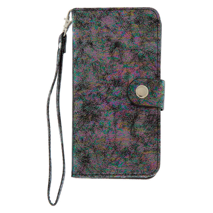 Oil Slick Metallic Folio Phone Case - Fits iPhone 6/7/8 Plus,