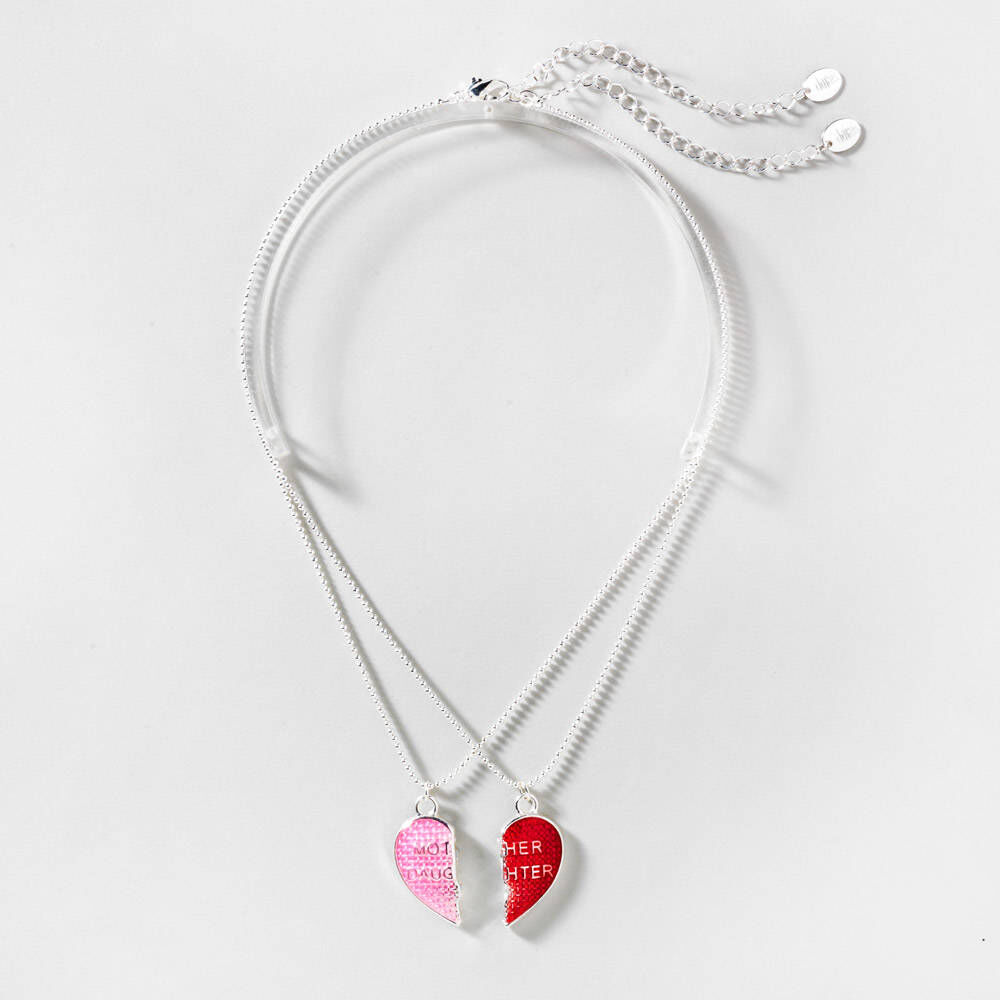 Half heart necklace new arrivals mom and daughter
