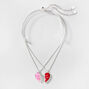 Mother Daughter Heart Pendant Necklaces - 2 Pack,