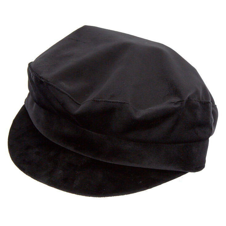Velvet Captain Hat - Black,