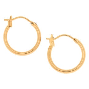 18K Gold Plated 14MM Hoop Earrings,